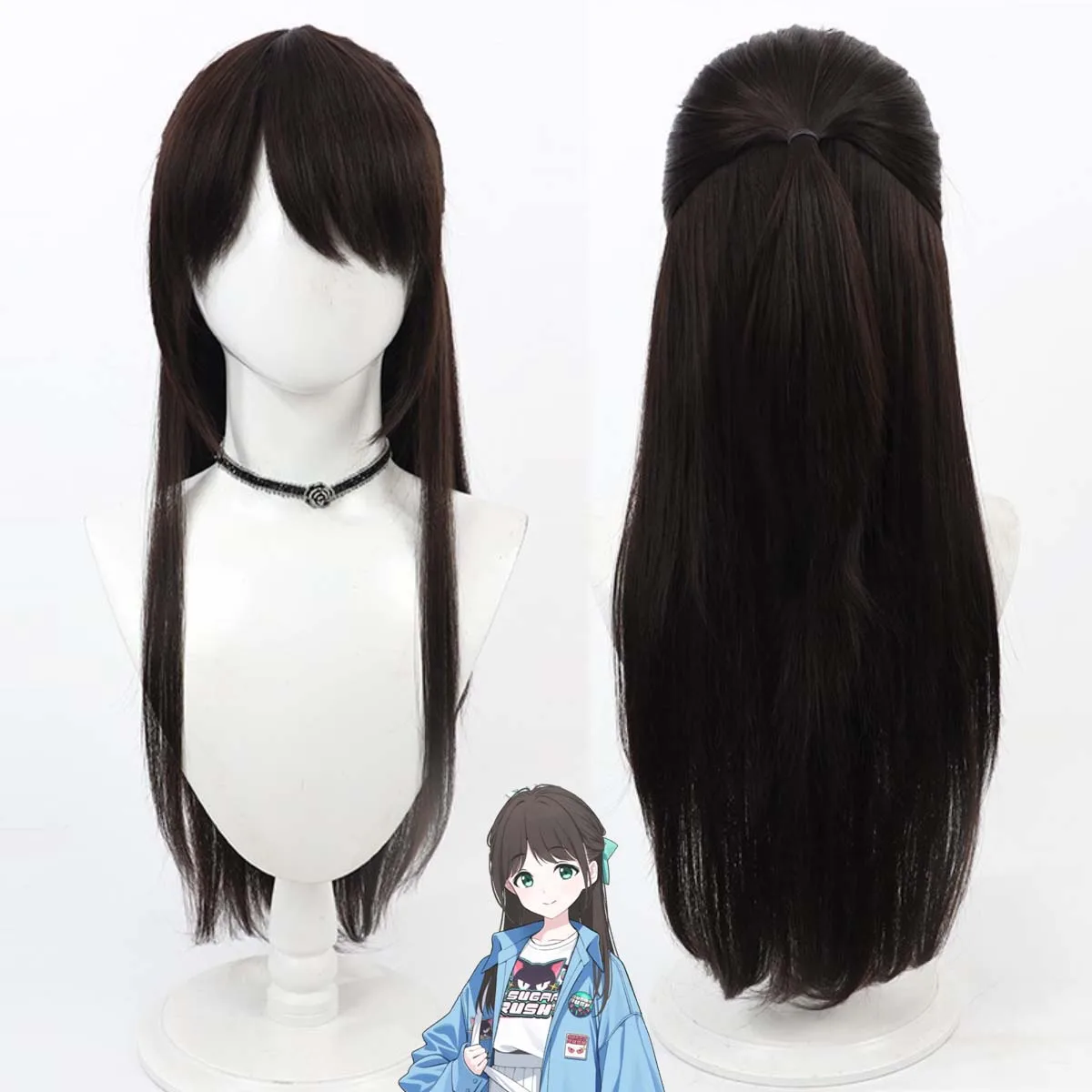 Game Blue Archive Kurimura Airi Long Straigh Heat Resistant Hair Wig