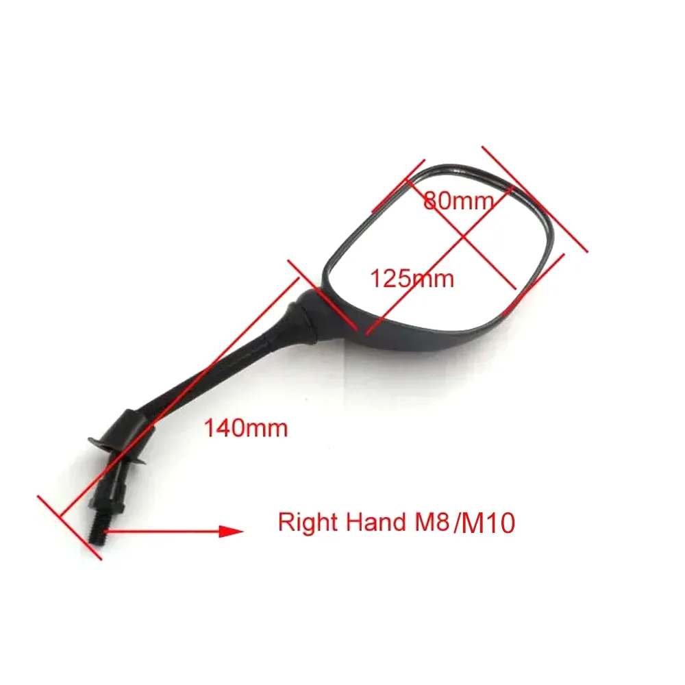 Pair M10 M8 Motorcycle Rear View Mirrors 8mm 10mm Thread For GY6 50cc 110cc 125cc 150cc Chinese ATV QUAD Moped Scooter CRF