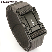 TUSHI New Quick Release Pluggable Buckle Elastic Military Belts For Men Durable Tactical Belt Cowboy Outdoor Army Belt Hunting