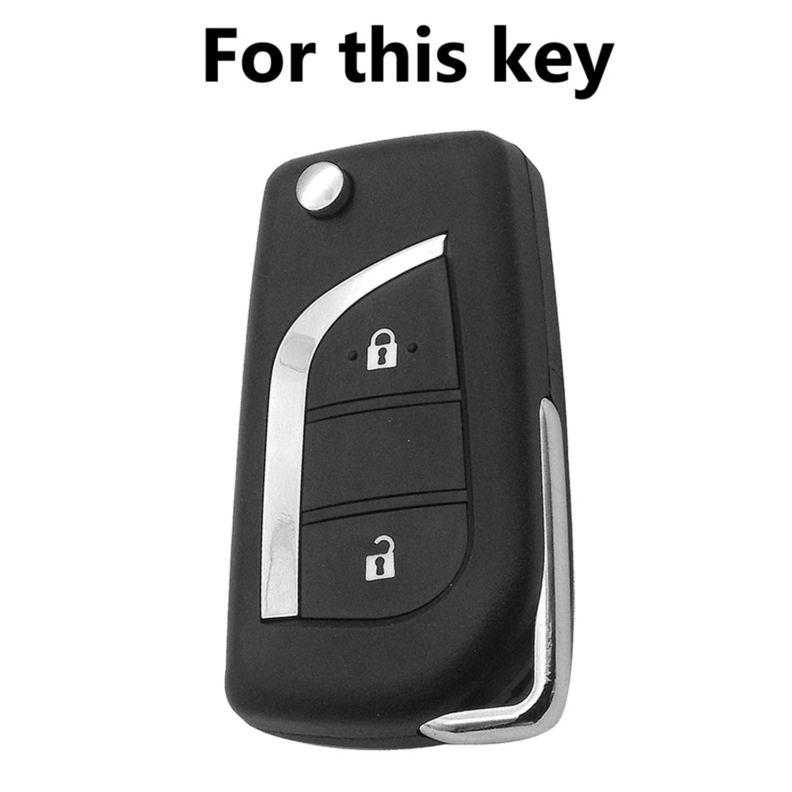 Remote Silicone Car Key Chain Ring Cover Case 2 Button Interior Styling For Toyota Highlander Camry Peugeot Yaris Aygo Corolla