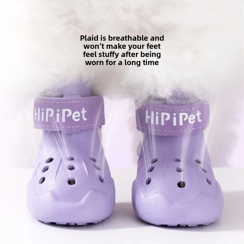 Pet shoes with a soft feel, lightweight perforated shoes, summer outdoor dog that don't burn the paws,  sandals, non-slip foot