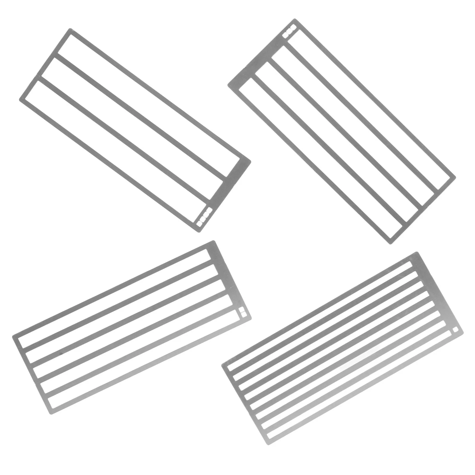 

4Pcs Diamond Art Ruler High Precision Nano Coated Steel Tool for Diamond Dot Placement Ideal DIY Painting Craft Measuring Ruler