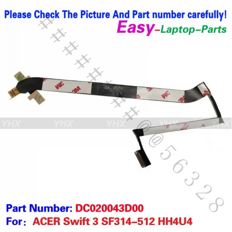 SSS+New MIPI LCD Screen Cable For ACER Swift 3 SF314‑512 HH4U4 P/N DC020043D00 Laptop Replacement Repair Part