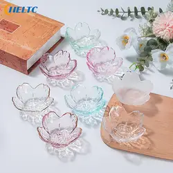 Japanese Cherry Blossom Glass Sauce Dish BBQ Dish Small Bowl Vinegar Dish Hot Pot Dipping Dish Serving Plates Small Glass Dish