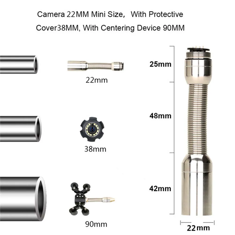 Caméra d'inspection des canalisations de 22mm