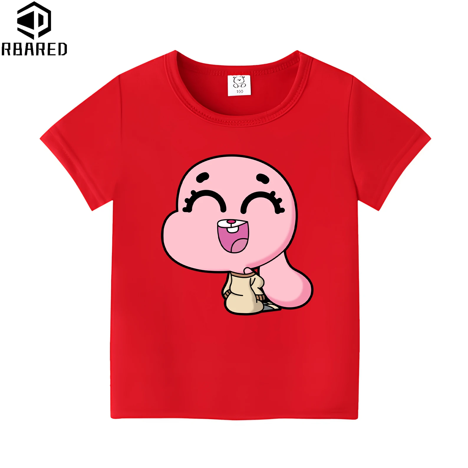 The Amazing World of Gumball 100% Cotton Pikmin Children Top Shirts Stumble Guys Children\'s Clothing 2024 Kids Clothes T Shirt