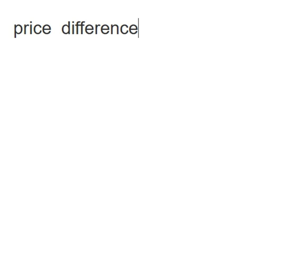 

Price difference link