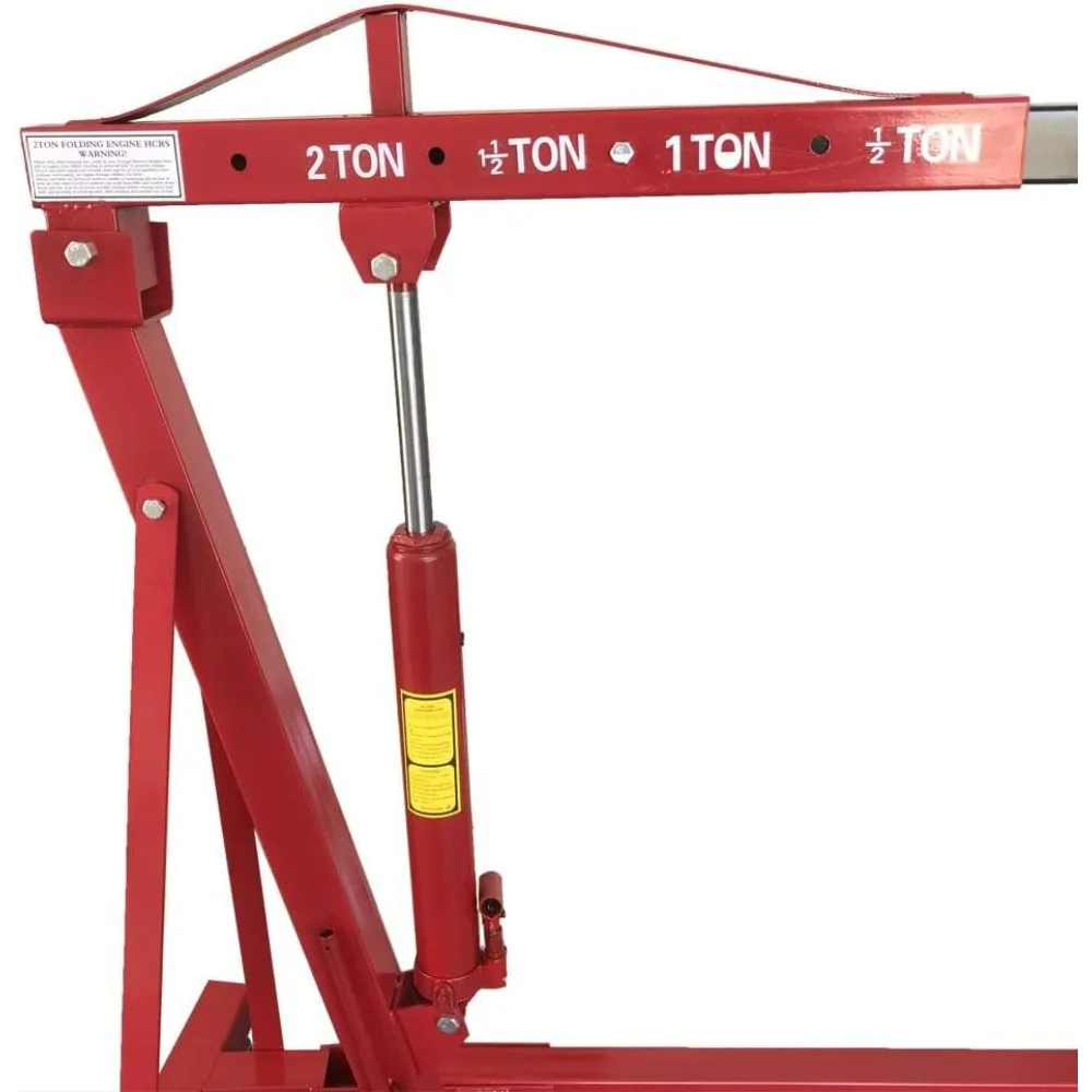 رافعة محرك هيدروليكية قابلة للطي بقوة 4000 رطل، منتقي الكرز شديد التحمل لرفع متجر المرآب، أحمر #3