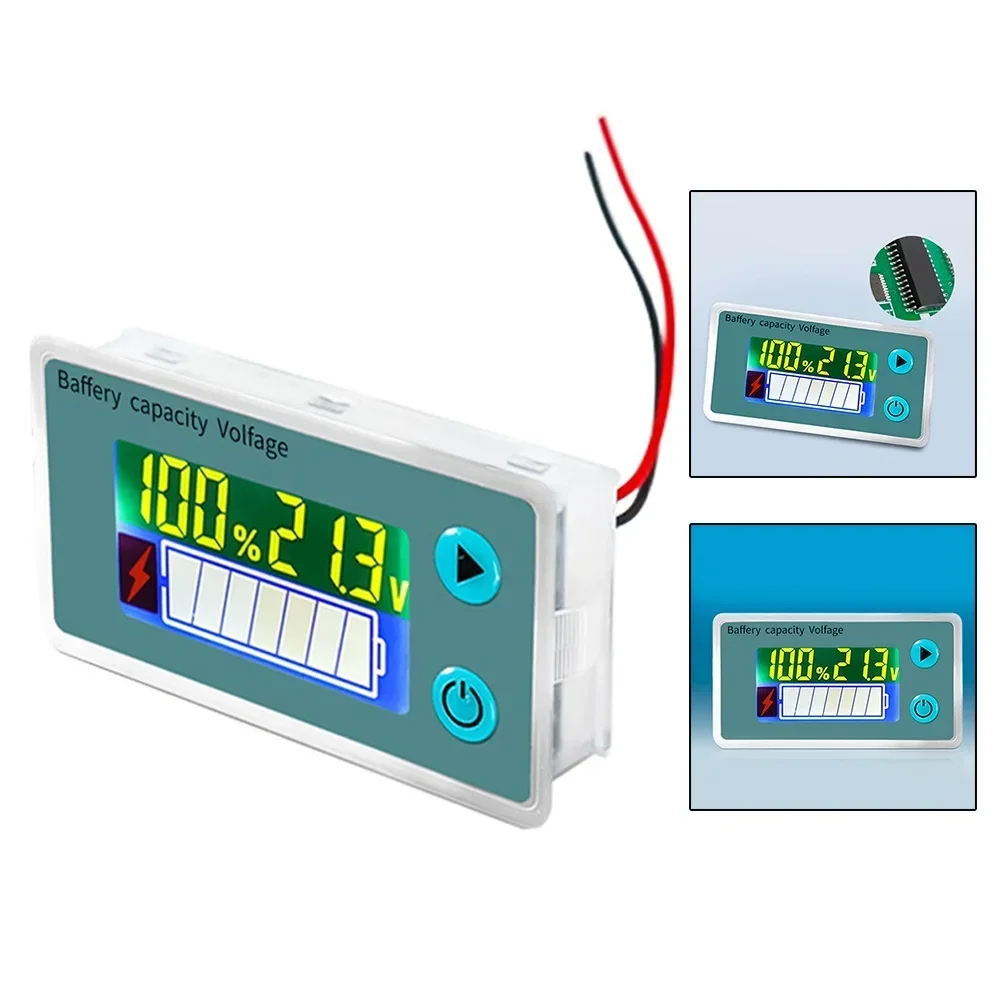 Accurate LCD Battery Power Display Voltmeter For Lithium Iron Lead-Acid Reliable Battery Level Indicator Test Meters Detectors