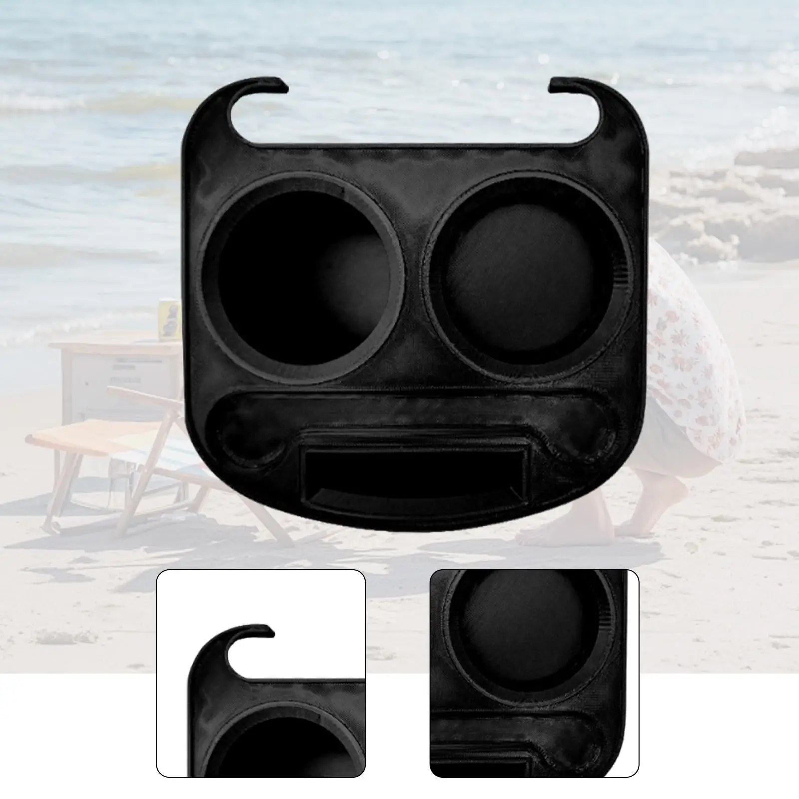 كرسي حامل الكأس كليب على طاولة كرسي المحمولة كرسي صينية كرسي حامل الكأس صينية للنزهة حديقة التخييم في الهواء الطلق كرسي الفناء #5