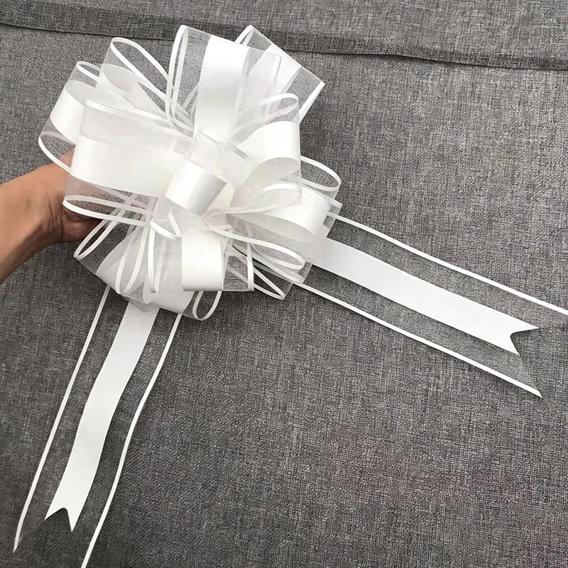 10PCS Flower Car Gifts Wedding Pull Bow Ribbons  Wrap Packing Valentines Day Birthday Events Party Supplies Valentine Bowknot