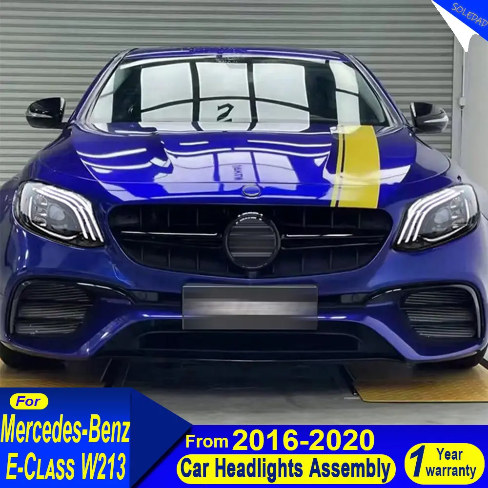Car Full LED Headlight  For Mercedes-Benz E-class W213 2016-2020 Headlamp Reverse Brake Fog Front lights DRL Plug and Play 2Pcs