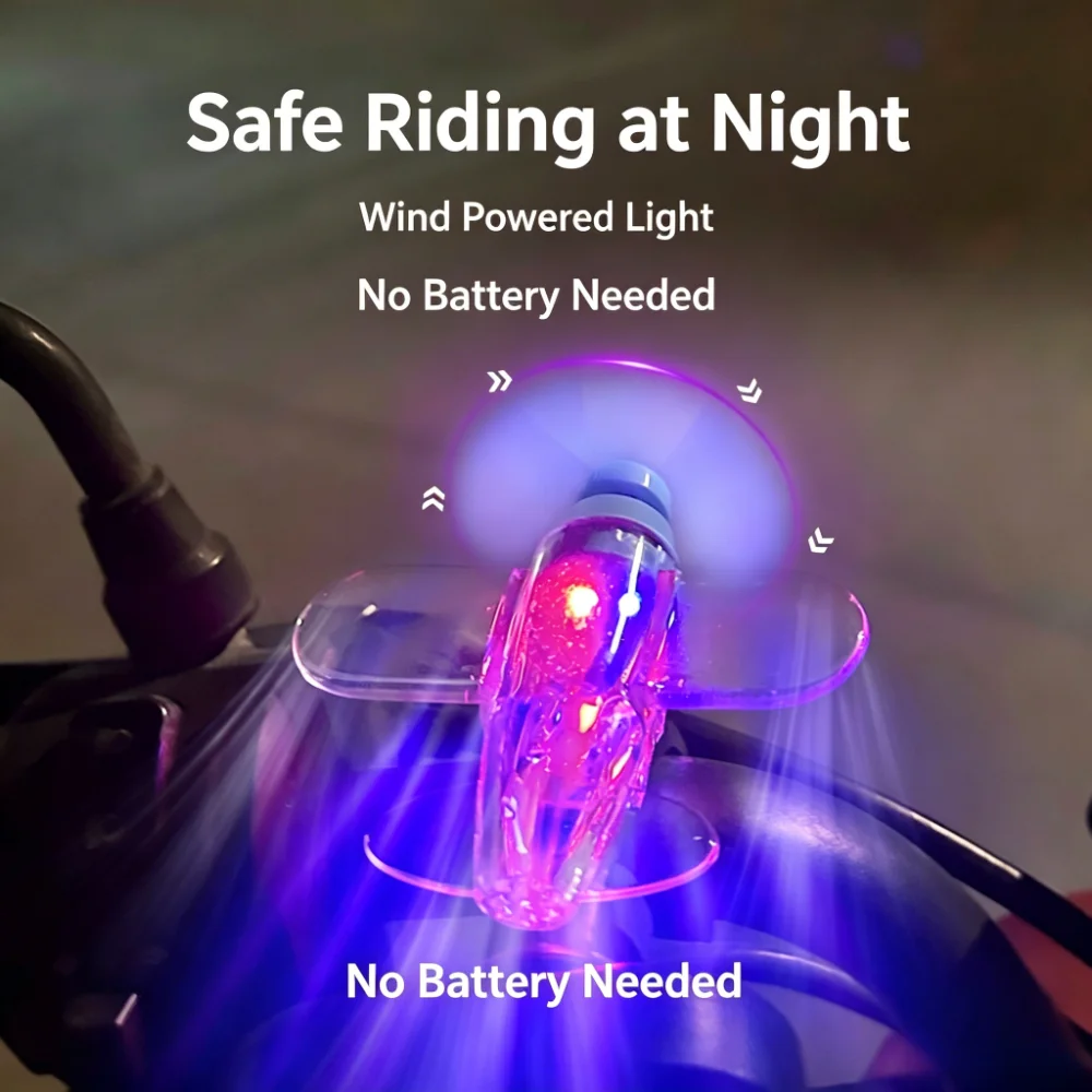 Wind Powered Colorful Led Glowing Airplane Ornament for Car Motorcycle E-Bike Luminous Dashboard Decor Car Interior Accessories