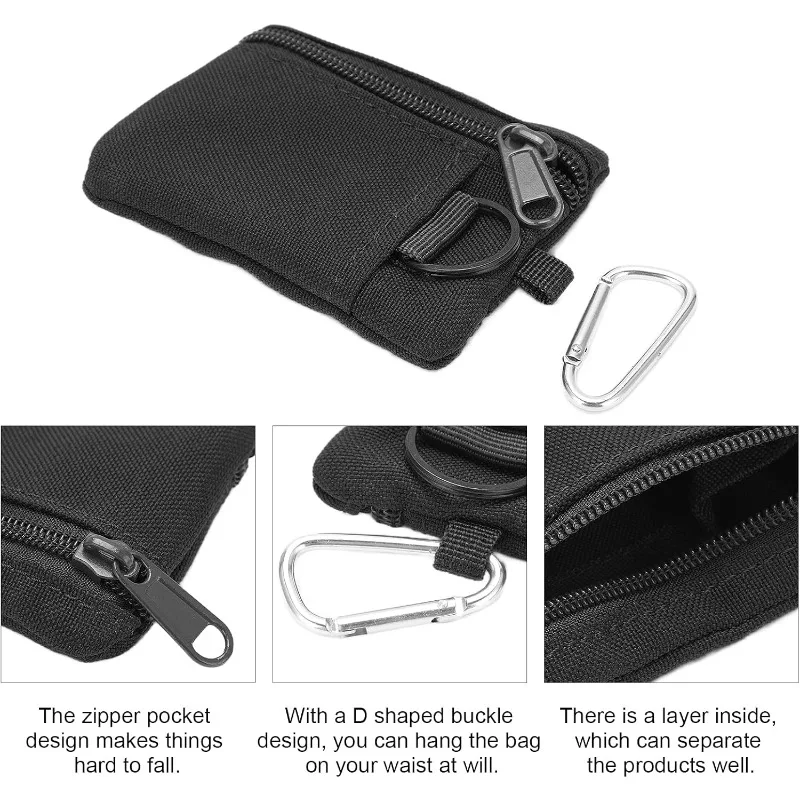 For Mobile Phone Pouch Belt Waist Bag Gear Bag Tactical Bag Outdoor Pouch Wallet Zipper Military Waist Fanny Pack