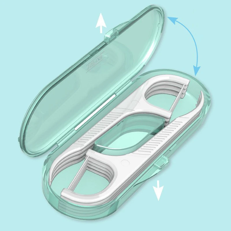 10 Pack Boxed Dental Floss Portable Travel Package Disposable Superfine Toothpick Line Dental Floss Storage Box Oral Care