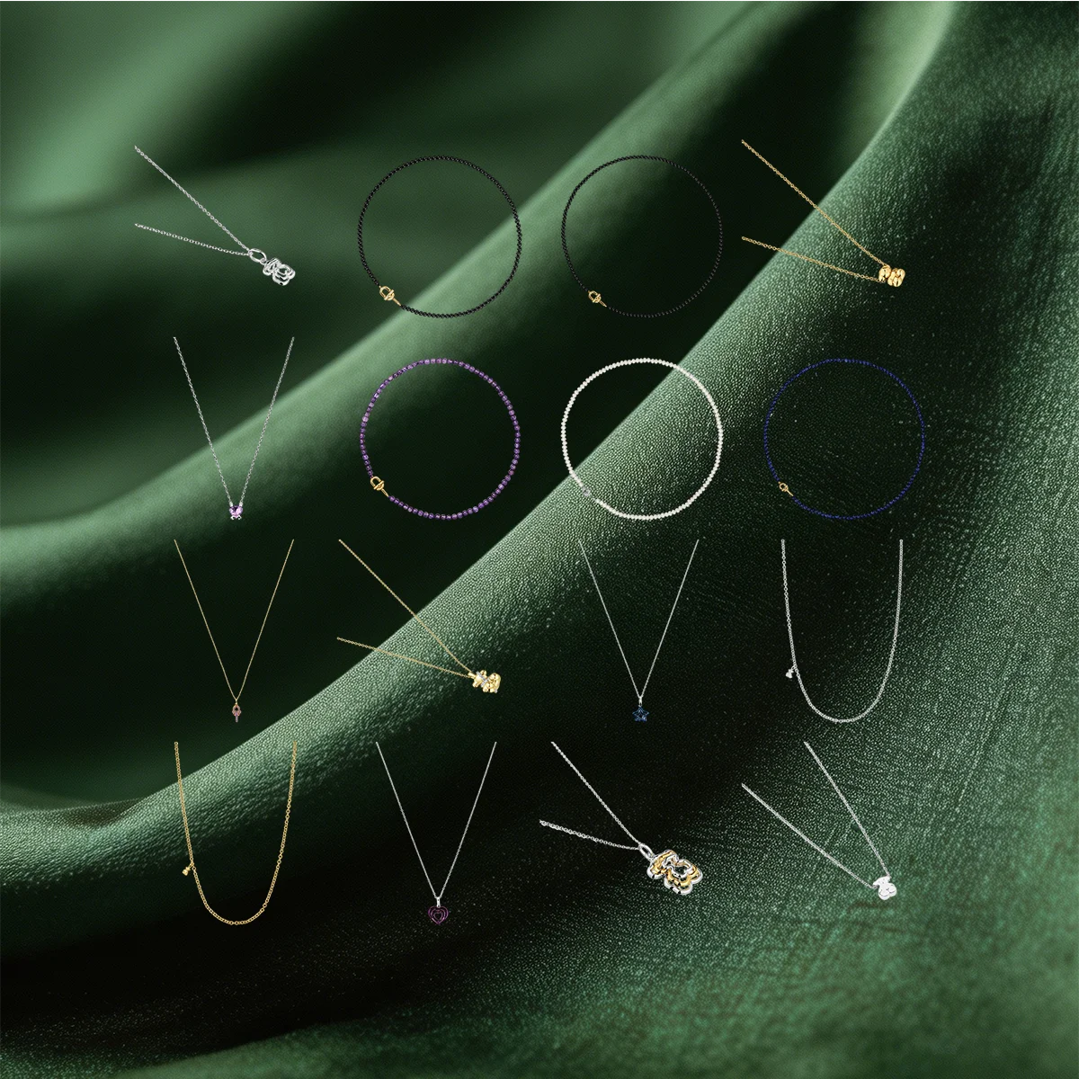 Charm Necklace Dainty - قلادة خرز أنيقة وقلائد صغيرة مزينة