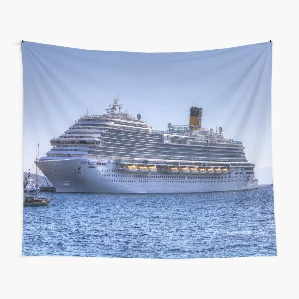 

Круизный корабль гобелен морской океан гобелен океанский пирс пейзаж гобелен настенный гобелен декор для гостиной спальни