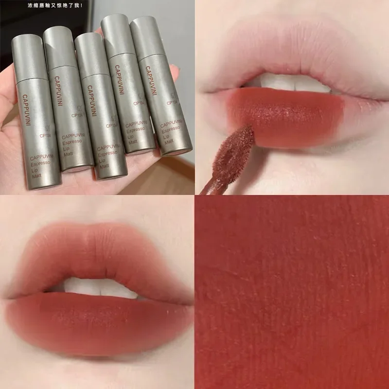 Impermeável Non-Stick Matte Mist Lip Gloss, Glaze Cup, Smudge Proof, não desvanecida Batom líquido