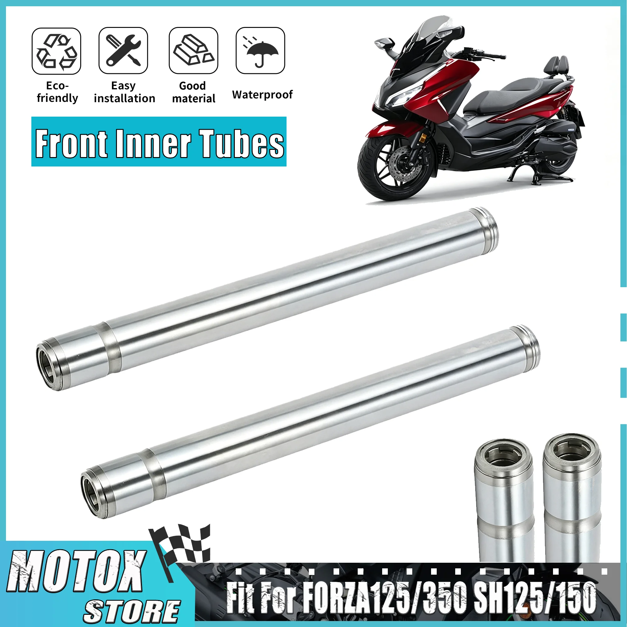 Fit For Honda Forza 125 350 2021-2026 SH125 150 2020-2026 Motorcycle Front Suspension Fork Inner Tubes Set 2022 2023 2024 2025