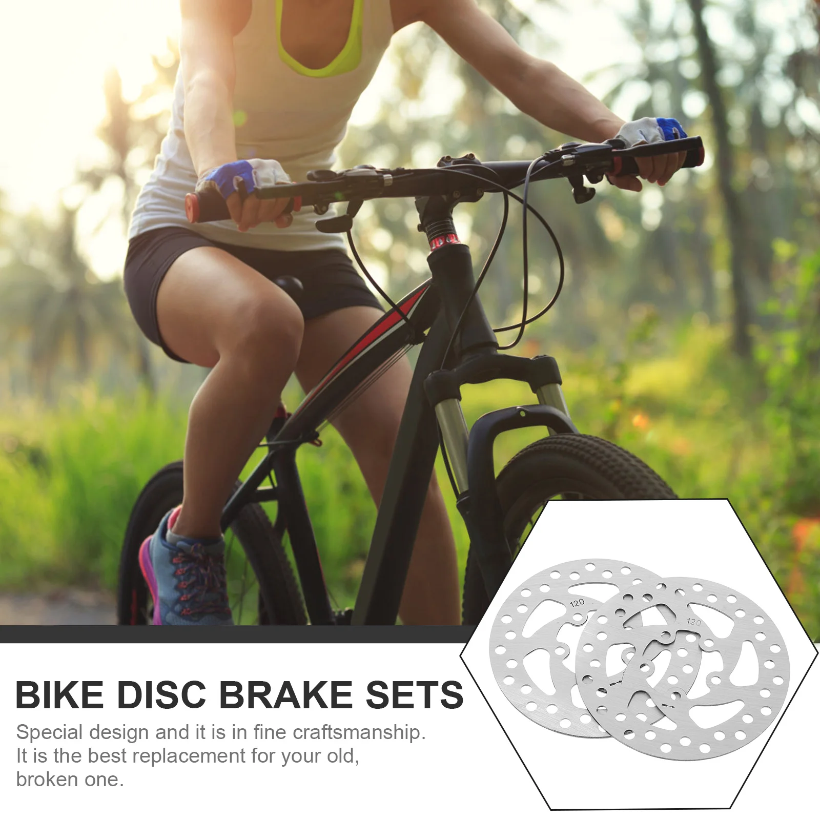 

2 Pcs Electric Scooter Accessories Brake Rotor Caliper Replacement Motorcycle Disc Silver Disk Brakes for Bike