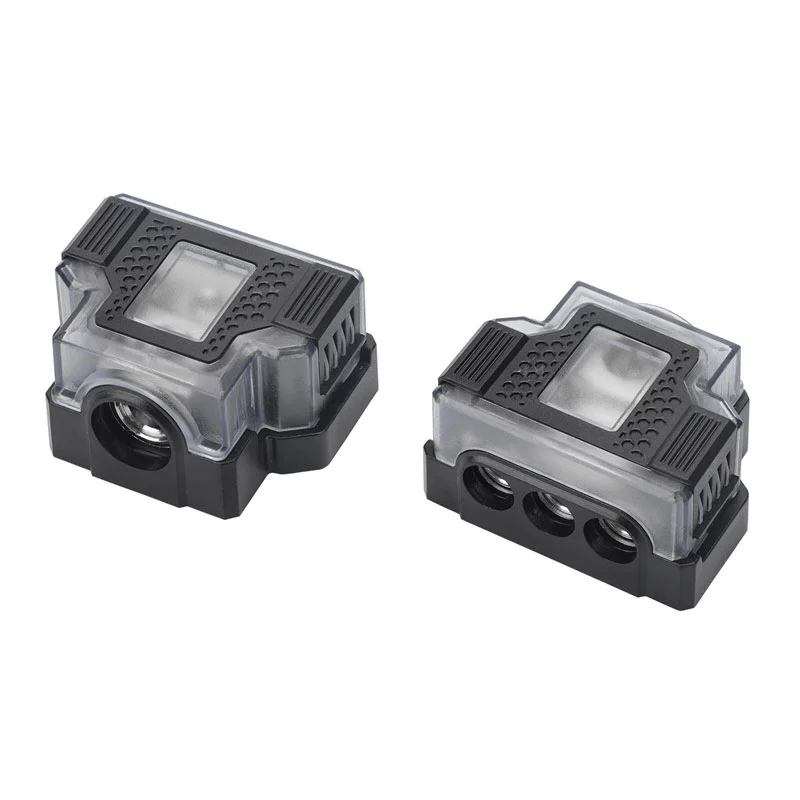 2PCS 자동차 배포 블록 연결 블록 오디오 분배기 접지 배포 블록 스피커 증폭기 분배기 오디오 Ca