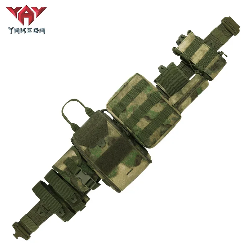حزام YAKEDA التكتيكي حزام المعركة مولي حزام القتال التكتيكي القتالي الادسنس حزام الثقيلة مع الحقائب