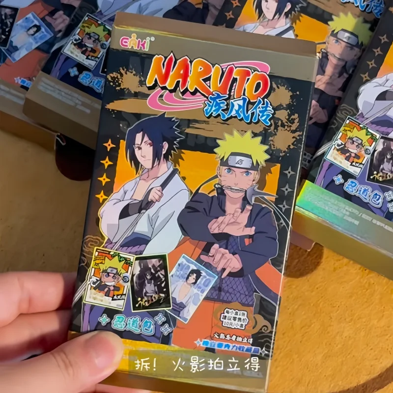 Eaki Naruto Shippūden Polaroid Cards Blind Box Acrylic Box Uzumaki Naruto Uchiha Itachi Sasuke Ninja Anime Collection Card Toys