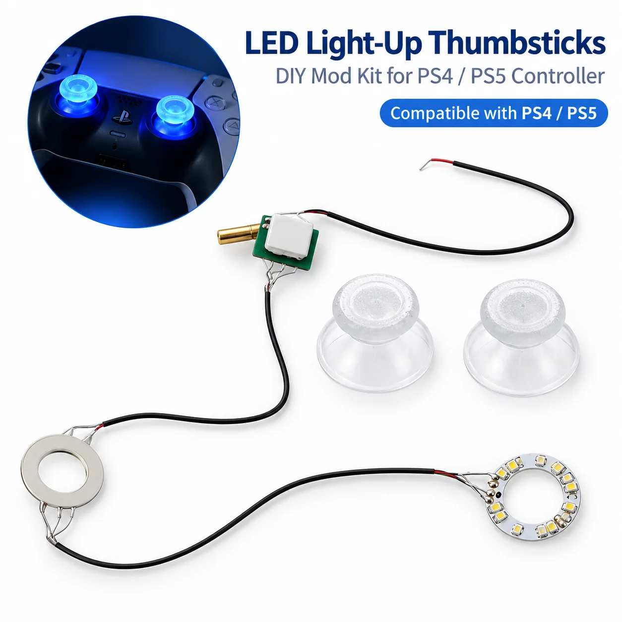 LED-Lichtplatinen-Modifikationskit für PS4 PS5 Xbox One Wireless Controller