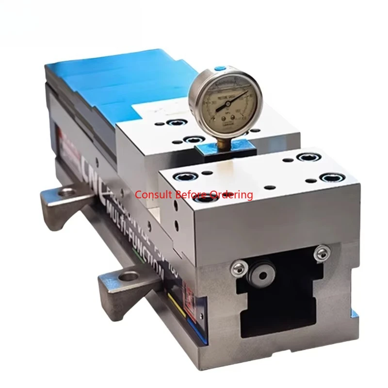 

High - Precision CNC Hydraulic Vise New Steel Bench Vise Double Force Heavy-Duty Flat-Mouth Pliers Cast Iron Jaw Manual