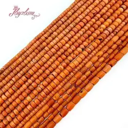 Natural Coral Orange Stone Beads DIY Loose Spacer Strand 15Inches For Jewelry Making Necklace Bracelets Free Shipping