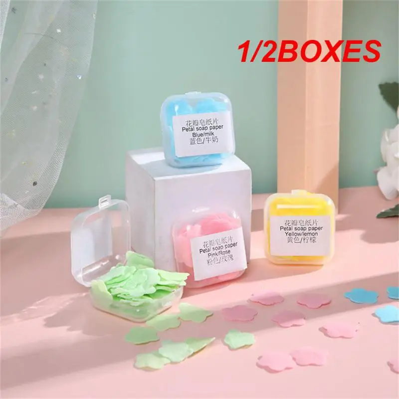 1/2BOXES Portable Soap Flakes Variety Of Scents Clean Hands And Leave Fragrance 100 Pieces/box Disposable