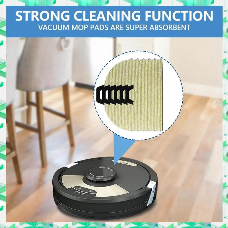 FIZP Replacement Soft Mop Pads For Shark AV2610WA RV2620WD RV2401WD RV2610WFUS AI Ultra 2- In-1Robot Vacuum Accessories