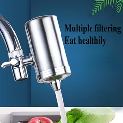304 Stainless Steel Faucet Water Purifier, Household Direct Drinking Kitchen Water Filter Purification Filter Cartridge Reusable