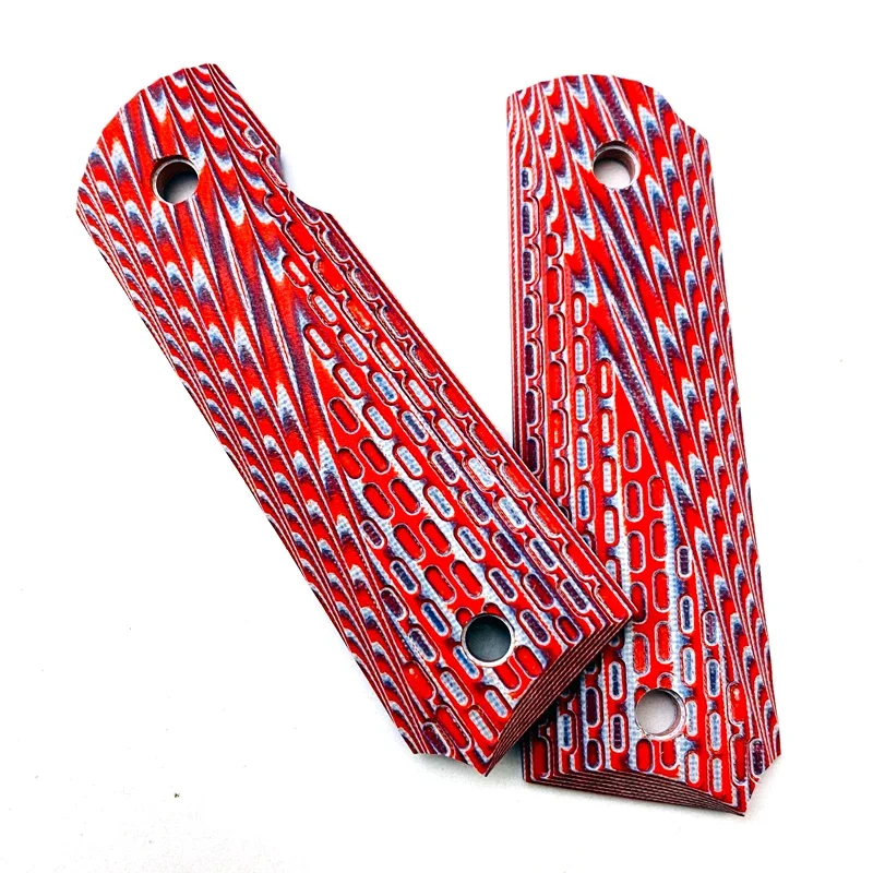 

2 шт., новая тактика, пистолет 1911, полноразмерные ручки, красные ручки G10, изготовленные на заказ ручки, материал с ЧПУ, аксессуары 1911, 2 шт.