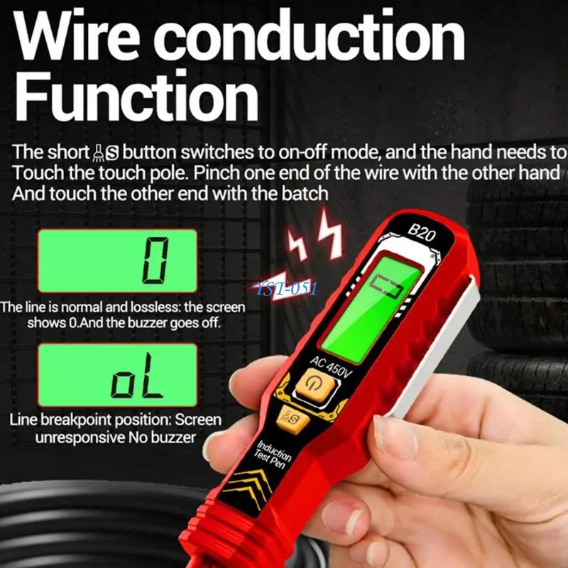 

E15A Digital Measuring Pen LCD Backlit Screen Test Meter Detectors