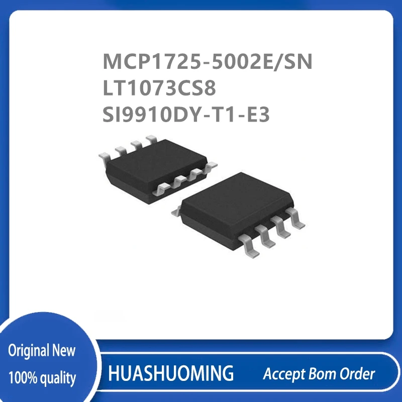 10Pcs/Lot MCP1725-5002E/SN 255002ESN LT1073 LT1073CS8 SI9910 9910 SI9910DY SI9910DY-T1-E3  SOP8