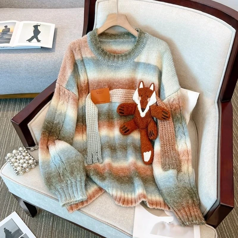 애니메이션 스웨터 여성 겨울 의류 한국 점퍼 스웨터 여 - Winter Clothing Korean 리뷰 및 가격