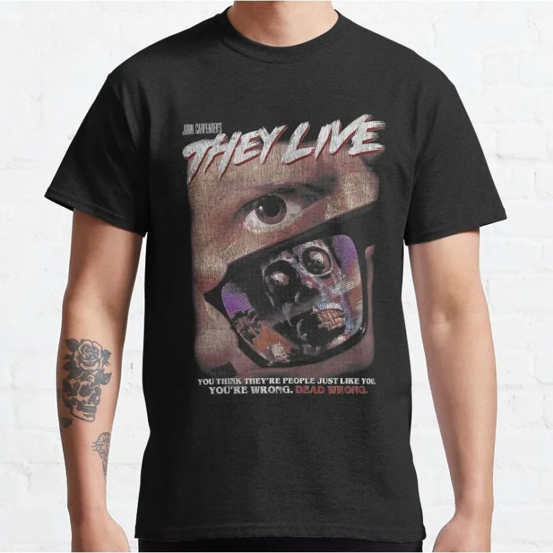 Theylive Retro Horror movie They Live meme John carpenter vintage consume 80s Alien Graphic T Shirts large size Adult Tops S-6XL