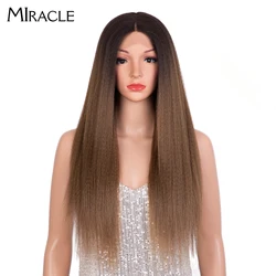 Synthetic Straight Lace Front Wig For Women Long 26inch Lace Wig Baby Hair Heat Resistant Fiber Cosplay Wig Straight Lace Wig