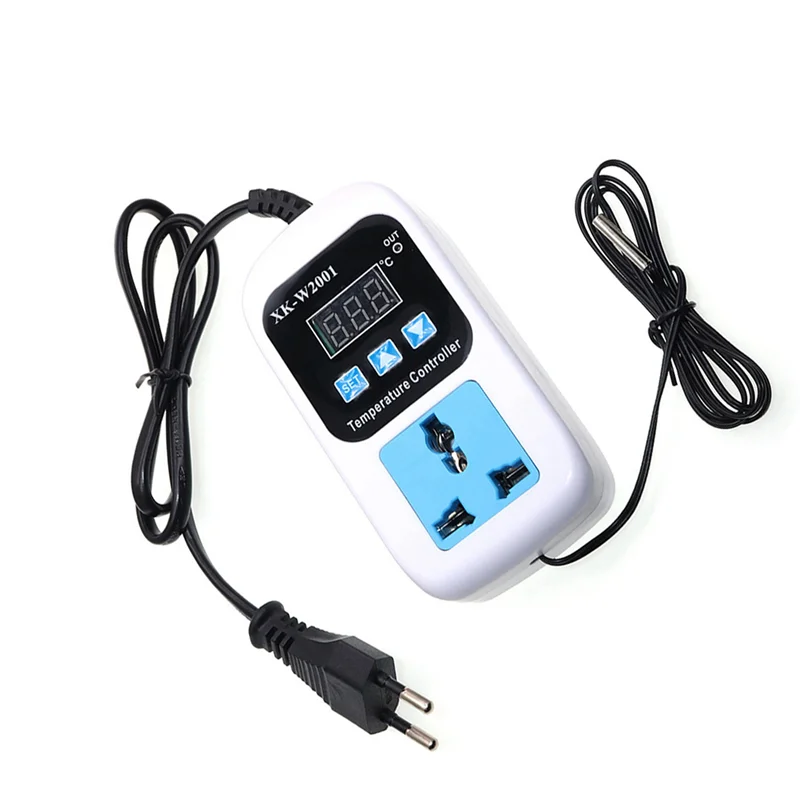 

FAST-3X XK-W2001 Цифровой регулятор температуры Розетка переменного тока 110-220 В Термостат Регулятор Розетка с датчиком NTC Вилка европейского стандарта