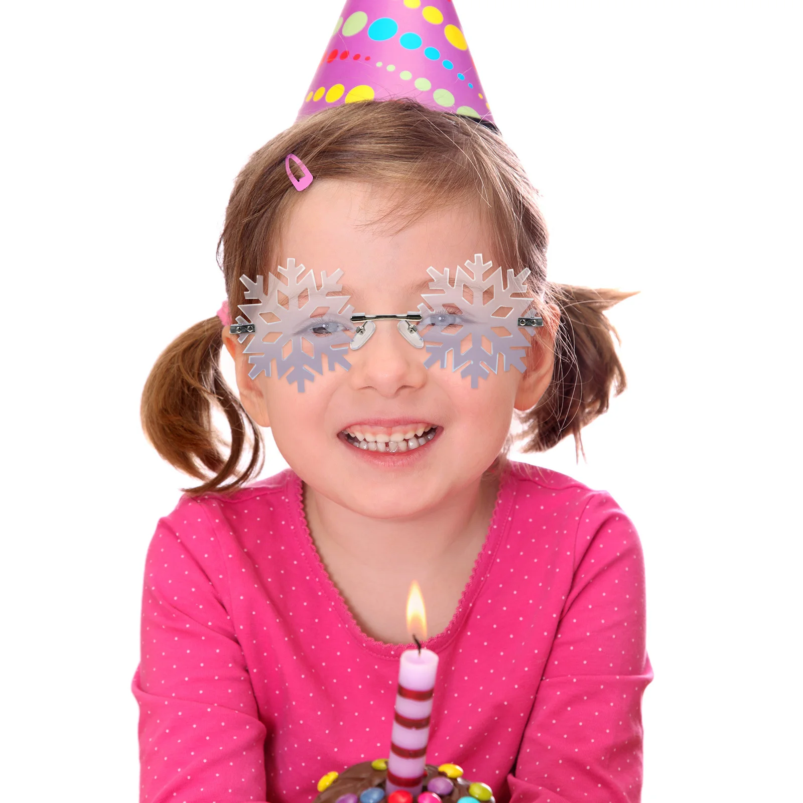 

1Pcs Snowflakes Eyeglass Premium Material Lightweight Fun Party Sunglasses for Festival Cosplay Christmas Wear Photo Prop