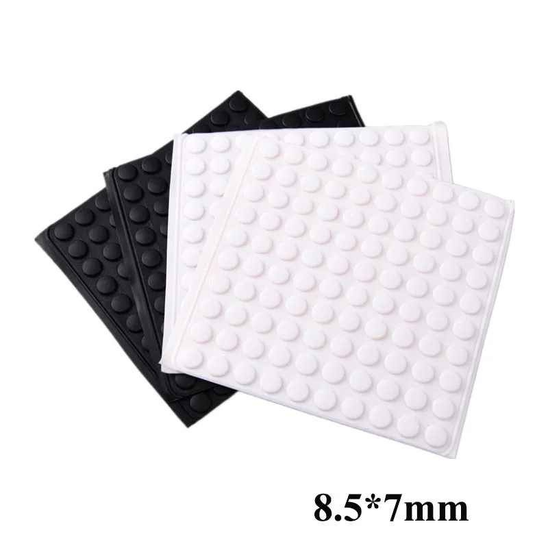 200Pcs 8.5x7MM Protective Silicone Rubber Feet Pads Ant-slip Furniture Laptop Cabinet Bumpers Shock Absorber Door Stops