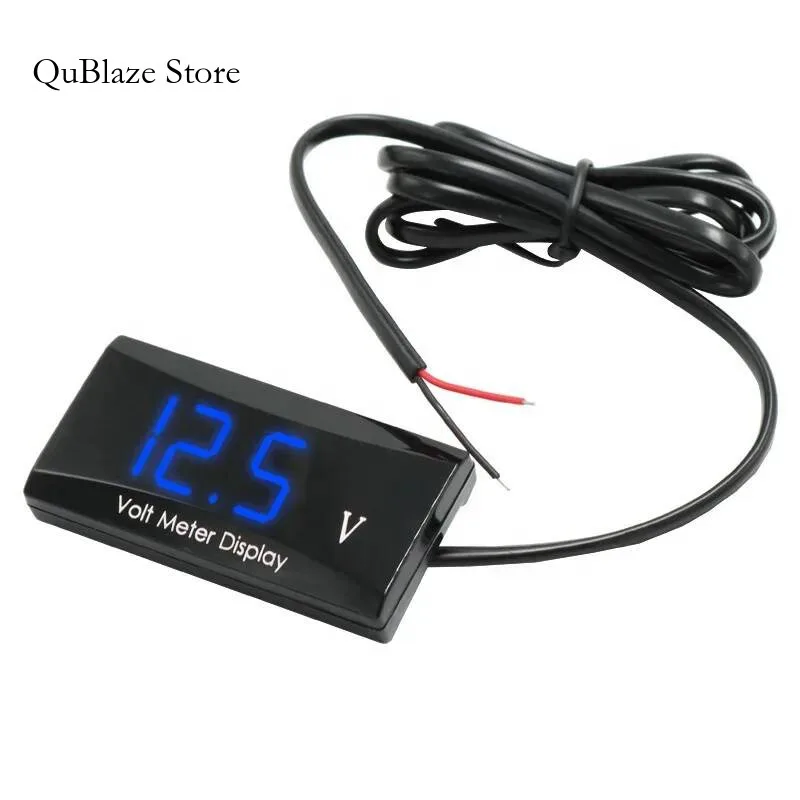 

DC 4-28V Digital Voltmeter Audio LED Display 12V Waterproof Voltage Gauge Meter For Car