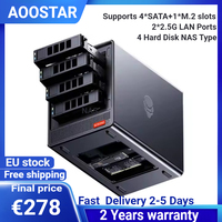 AOOSTAR 2025Intel Quad Core N150 5825U MiniPC Home Cloud 4-Bay HDD SSD Dual Display USBType-C Dual LAN Home Storage NAS Computer