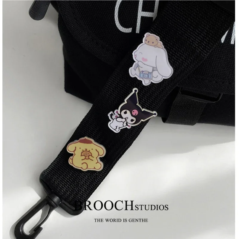 Sanrio My Melody Cinnamoroll Kuromi Brooch Patch Japan and South Korea Acrylic Badge Pin Girl Heart Clothing Accessories