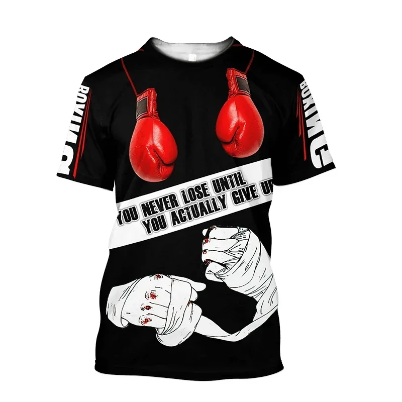 

Boxing Training Men T-Shirt Tough Guy Boxer Graphic Tee For Men Clothing Quick Dry Tops Unisex Gym Fitness Sports Short Sleeved