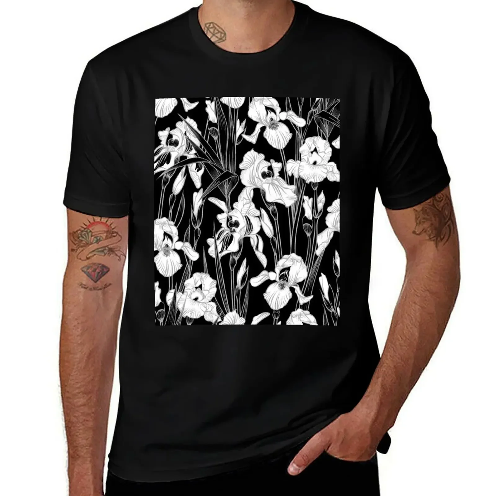 

Toile Iris Black + Silvery Gray + White T-Shirt heavyweights hippie clothes mens graphic t-shirts big and tall