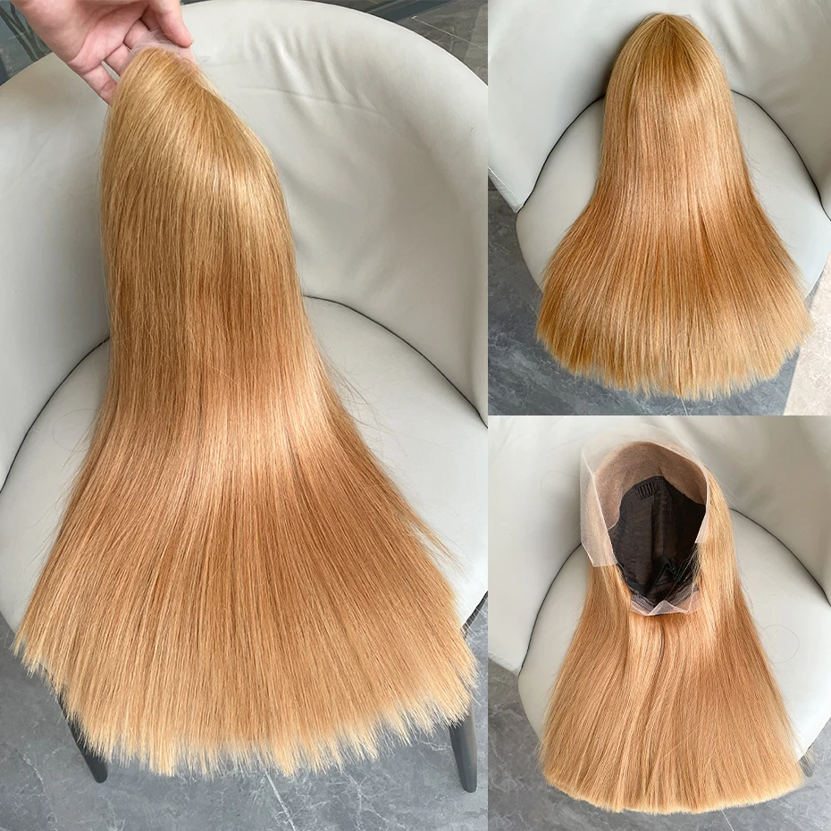 

300% Blonde 27 Bob Wig 5*5 Lace Wig Super Double Drawn Bone Straight Glueless Closure Vietnamese 13x4 Human Hair Frontal Wigs
