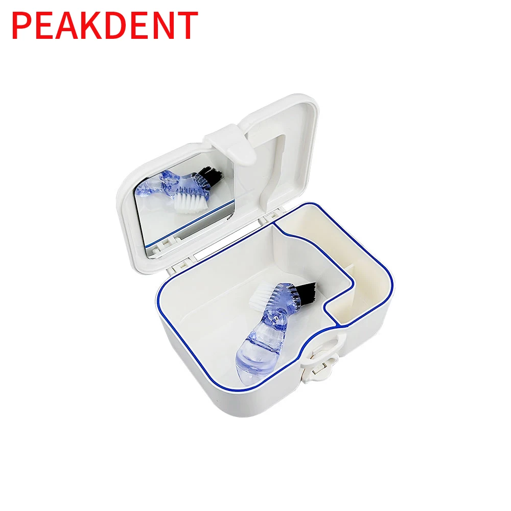 Dental With Mirror A Brush Fake Tooth Box To Orthodontics Mirrors Toothbrush Denture Storage Orthodontic Placement Case
