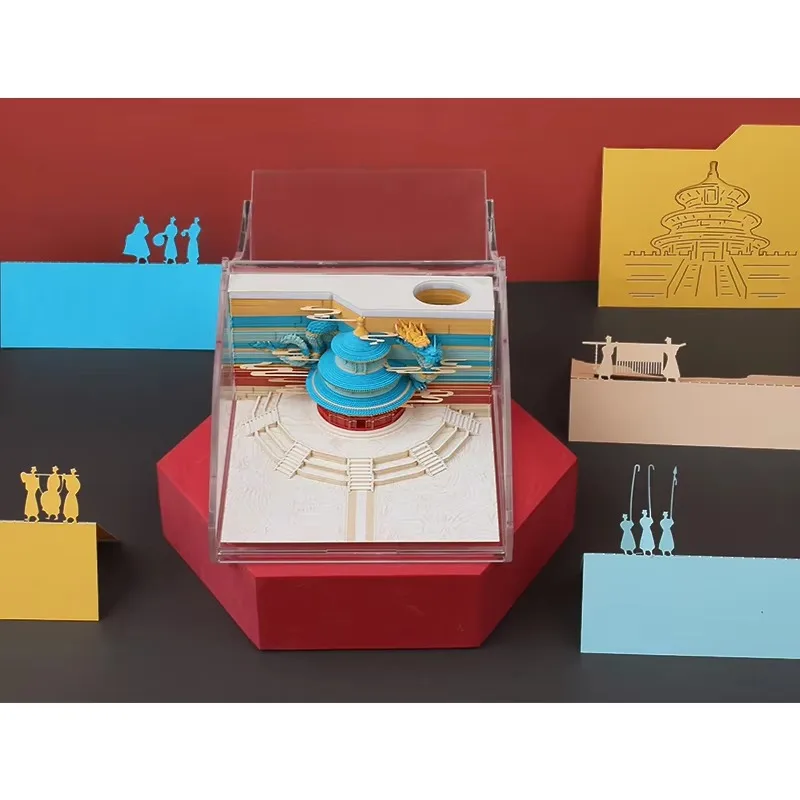 

DIY Creative Japan Craft Note Paper Art Building 3D Memo Pad Sticky Notes